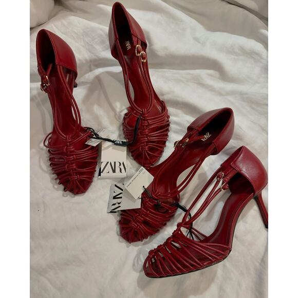 ZARA Strappy Heeled Sandals NWT - Picture 11 of 16